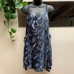 NWOT Free People | Blue Floral Romper / Dress | M